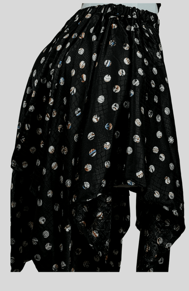 Handkerchief Hem Black Polka Dot Skirt – Boho Chic Style by Smooth Visage - Smooth Visage