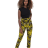 Moyo Yellow Stripe Ankara African Print High Waist Pant - Smooth Visage