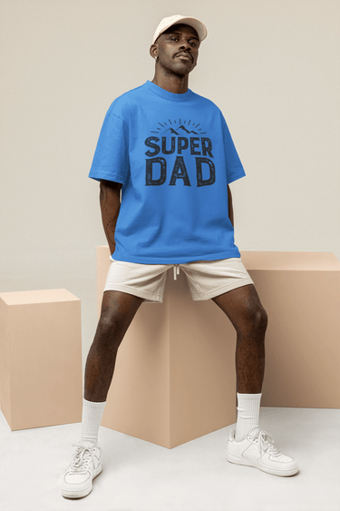 Super Dad Graphic T-Shirt – Father’s Day Gift for Men | Cool Dad Tee in Sport Grey, Red, Royal & More - Smooth Visage