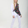 Women’s Asymmetrical Wrap Blazer Suit – African Print Ankara & Crepe Two - Piece Set | Elegant Workwear & Formal Outfit - Smooth Visage